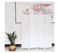 Portable Room Divider 39" High Folding Partition for Indoor/Outdoor Use 7-Piece Decorative Wall Separator for Home & Dorms (White 40x100cm)