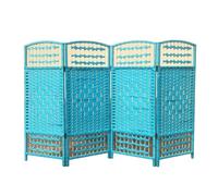 Portable Room Divider Foldable Privacy Screen, Rattan Woven Lightproof Decorative Partition for Home, Office, Kindergarten, Studio Use