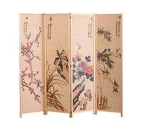 Portable Room Divider Panels Folding Privacy Screen for Home & Office Freestanding Hinged Partition Wall Indoor Space Separator 6PCS Set (Color: A Size: 40x150CM)