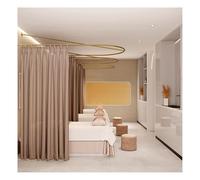 Portable Room Partition Curtain with Ceiling Support for Privacy in Beauty Salons and Hotels