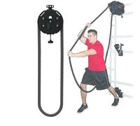 Portable Rope Trainer, Adjustable Resistance Pulley System for Grip, Arms, Back, and Body Coordination Exercises