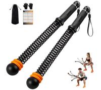 Portable Ropeless Battle Ropes, Adjustable Weights Cordless Battle Ropes for Home Gym with Storage Bag, Weighted Exercise Equipment for Low-Impact Workout, Strength & HIIT, for Men & Women (Black)