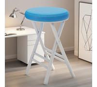 Portable Round Folding Stool 20" Height Padded Bar Chair 330 lbs Capacity Perfect for Kitchen Camping Home Use Versatile Seating Solution