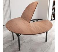 Portable Round Folding Table Top Solid Wood Dining Table Extender for Indoor & Outdoor Use 120cm/47.2in Brown Replacement Desktop for Patio Easy to Store