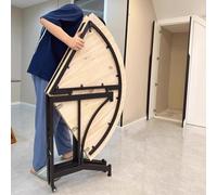 Portable Round Folding Table with Swivel Legs - 120 cm, Perfect for Events, Home Use & Mahjong - Height Adjustable 80 to 130 cm