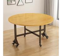 Portable Round Folding Table with Wheels Large SpaceSaving Banquet Table 2Piece Collapsible Dining Table for Kitchen or Outdoor Wedding Events Easy to Store