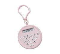 Portable Round Keyring Calculator Quiet Buttons for School Homework Basic Math Operations and Budget Tracking Quiet Button Calculator