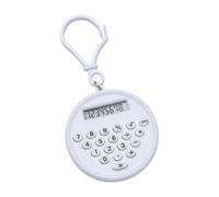 Portable Round Keyring Calculator Quiet Buttons for School Homework Basic Math Operations and Budget Tracking Quiet Button Calculator