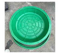 Portable Round Manhole Cover - Invisible Recessed Design Resin for Grass Lawns ty & WeatherResistant Perfect for Landscaping & Outdoor Use