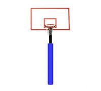 Portable Round Pole Padding for Basketball - 5.9 Ft Tall All-Weather Protective Pad for Basements, Parties, and Porches
