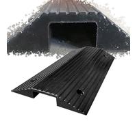 Portable Rubber Wheelchair Ramp for Doorways with Supporting Frame 16x16x3in Threshold Entry Bridge Ramp for Easy Access