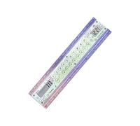 Portable Ruler Calculator with 8 Digit LCD and Clock, 15 Cm / 5.9 Inch Study Tool for School Bags, Desks and Meetings Classroom Measuring Tool Homework Drafting Supply