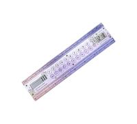 Portable Ruler Calculator with 8 Digit LCD and Clock, 15 Cm / 5.9 Inch Study Tool for School Bags, Desks and Meetings Straight Ruler Calculator Study Desk Math Helper Lcd Display Clock Classroom Tool