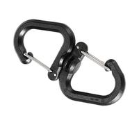Portable S Hook - 360 Double Rotating Carabiner | Portable S Chain Hooks, Multipurpose Backpack Keychain Carabiner with 360 Degree Outdoor Swivel Clip for Backpacks, Dog Walking