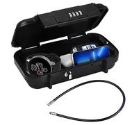 Portable Safe Box with Code, Waterproof Combination Security Case Lock Box, Travel Outdoor Key Safe Storage, Anti Theft Mini Lockable Box with Removable Wire Rope for Beach Dormitory Cars Travel Hotel