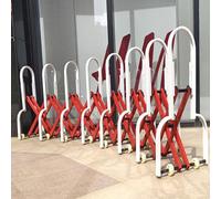 Portable Safety Barrie,Expandable Barricade Fence Mobile Barricade Barrier Blocking Zinc Steel Material is Not Easy to Rust and Use for A Long Time (Color : Red, Size : 10m)
