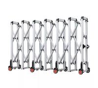 Portable Safety Barrier, Flexible Mobile Security Gate, Expandable Traffic Fence for School and Warehouse, Aluminum Construction, 1.5x8m