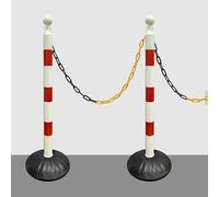 Portable Safety Cones with Plastic Chain - 6-Pack Traffic Cones & Stands for Road Construction Parking Control Event Management (Color: D)