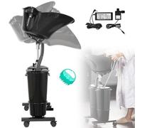 Portable Salon Basin Shampoo Bowl Sink with Electric Pump, Height Adjustable Mobile Hair Washing Station with 2 Buckets, for Home Barber Shop Use