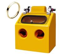 Portable Sandblasting Cabinet with Adjustable Jet Intensity & Foot Switch for Metal Rust Removal and Detail Finishing