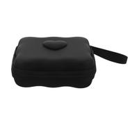 Portable Sanitary Napkin Holder Black EVA Heart-Shaped Case | Tightly Sealing Lid, Smooth Elegant Finish, Tabletop and Car Use, Keeps Pads Secure and Organized
