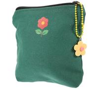 Portable Sanitary Napkin Storage Bag Green Canvas Coin Pouch