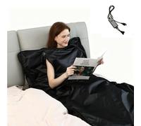 Portable Sauna for Home Steam Blanket, Relax and Detox Full Body Type, Foldable for Indoor, Upper and Lower Individually Controlled, Black Sleeve Style Black Zipper