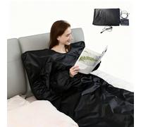 Portable Sauna for Home Steam Blanket, Relax and Detox Full Body Type, Foldable for Indoor, Upper and Lower Individually Controlled, Black Sleeve Style Black Sleeves
