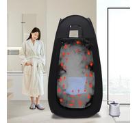 Portable Sauna Tent with Steam Pot - 1000W Home Spa, Adjustable Temperature 1-9, Low Noise, Rapid Heating in 8 Mins, Timing Function 1-99 Mins, Foldable for Indoor Use, Relief Fatigue & Arthritis