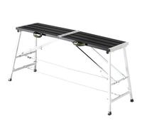 Portable Scaffold Aluminum Work Platform, Height Adjustable Non-Slip Folding Step Stool, Workbench for Painting Drywall