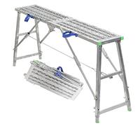 Portable Scaffold Tower Ladder Stool - Heavy Duty 880 lbs Load 200 cm Work Platform for Vehicle Washing Cleaning and Detailing - Foldable Multipurpose Equipment