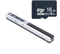 Portable Scanner,25.5cm Photo Scanner for A4 Documents Pictures Receipt in 900 DPI, A4 Color Mobile Handheld Scanning Wand Uploads Images to Computer Via USB Cable (White)