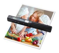 Portable Scanner, 900 DPI Handheld Photo Scanner for A4 Documents, JPG PDF Format, Wand Document Scanner, Uploads Images to Computer Via USB Cable (Black)