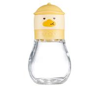 Portable Seasoning Tool - Pepper Mill Bottle, Salt Grinder | Tabletop Kitchen Accessory, Manual Yellow Duck Grinder with Adjustable Coarseness, Duraable Glass Jar for Coffee Beans and Himalayan-Salt