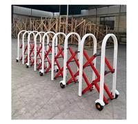 Portable Security Barrier - Retractable Expandable Mobile Fence for Traffic Control and Crowd Management with Wheels