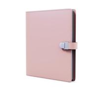 Portable Self Adhesive Photo Album - Vegan Leather Blank Scrapbook Binder Photocard Book with Writing Space & 20 Adhesive Sheets (40 Pages) for 3x5, 4x6, 5x7, 6x8 Pictures - Brown, 9 x 7.8 Inches