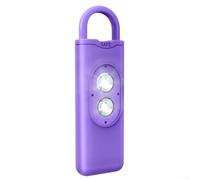 Portable Self Defence Alarm Featuring Loud 130dB Sound and Flashing LEDs (Purple )