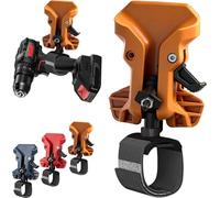 Portable Self-Locking Power Tool Holster, Versatile Compatibility Tool Holder Belt Clamp or Drills Hammers, Toughbuilt Tool Belt with Heavy Duty PP Plastic for Electricians and Contractors (Yellow)