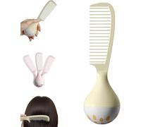 Portable self-standing comb, can stand upright on your dressing table, with a weighted base. Gentle on the scalp and hair, with a durable, easy-to-clean handle and U-shaped groove design.