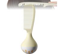 Portable Self-Standing Comb, Wide Tooth Detangling With U-Shaped Teeth Grooves Design That Gently And Glides Through Tangles, Gentle On Scalp & Hair, Comfortable Grip Handle Easy To Clean(Beige)