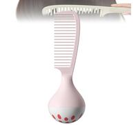Portable Self-Standing Comb, Wide Tooth Detangling With U-Shaped Teeth Grooves Design That Gently And Glides Through Tangles, Gentle On Scalp & Hair, Comfortable Grip Handle Easy To Clean(Pink)