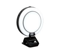 Portable Selfie Light for Laptop Camera, Rechargeable LED Video Conference Light,Digital display shows remaining power,Clip on Photography Ring Photo Light for Selfie/Makeup/TikTok (Black)