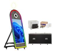 Portable Selfie Mirror Photo Booth with Touch Screen and Printing, Ideal for Wedding and Party Rentals