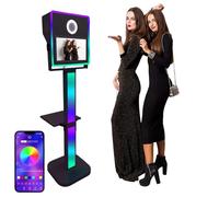 Portable Selfie Photobooth Machine - Camera Video Booth for Wedding/Party/Events Rental,Complete with Flight Case&15.6" Touch Screen& Ring Light,Capture Memories Anywhere