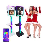 Portable Selfie Photobooth Machine - Camera Video Booth for Wedding/Party/Events Rental,Complete with Flight Case&15.6" Touch Screen& Ring Light,Capture Memories Anywhere