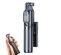 Portable Selfie Stick | Portable Selfie Stick Tripod - Handheld Tripod Stabilizer with Wireless Remote Control Phone Holder for Hiking Travel Outdoor Photography Walking Sports Action Cameras