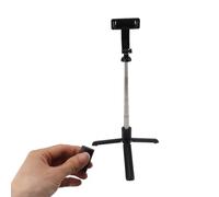 Portable Selfie Stick Tripod, Extra Long Extension, Lightweight Portable with Wireless Remote, Cell Phone Tripod for, Video Recording, Vlogging, Live Streaming, Black
