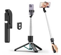 Portable Selfie Stick with Remote, Extendable Tripod for iPhone 15/14/13/12/11/X/8/7, Galaxy S23/S22/S21/S20/Note/Z Flip, Pixel, OnePlus, Travel Phone Mount