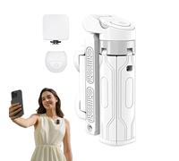 Portable Selfie Tripod: Rotating Phone Mount Holder, Cell Stick for Streaming and Video Recording | JJ02 Small Remote Control, Foldable, Removable, Shutter