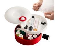 Portable Sewing Kit for Sewing with Needle and Thread - Sewing Set with Magnetic Swivel Case - for Work Travel, Outdoor Adventures, Weekend Dorm Weekend Escape Daily and